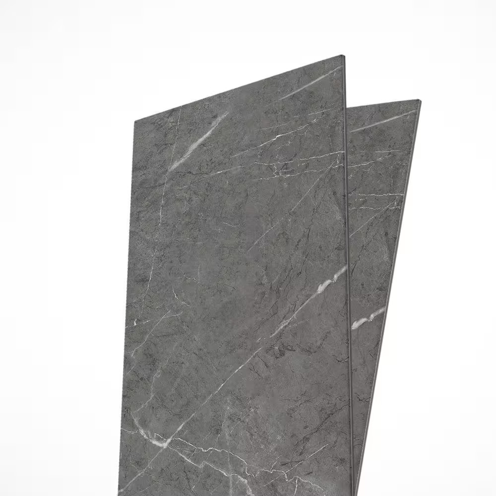 Pietra Dark Gray 11.5 In. X 23.5 In. Peel and Stick Faux Marble Renoboard (10-Ti