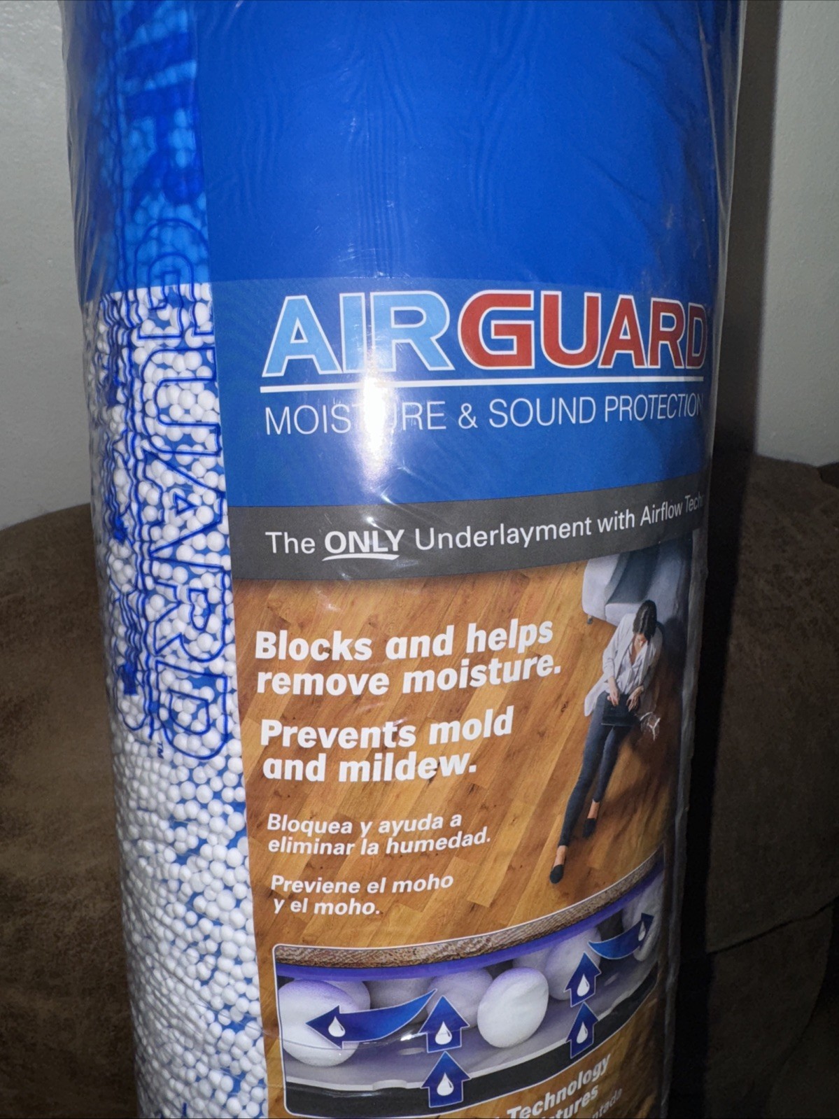 AirGuard 100 Sq. Ft. Underlayment With Microban Laminate Engineered Wood Floors