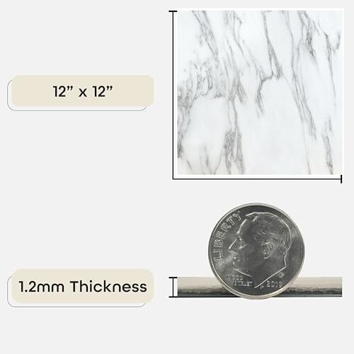 20 Bianco Marble Peel and Stick Vinyl Floor Tiles DIY Home Renovation