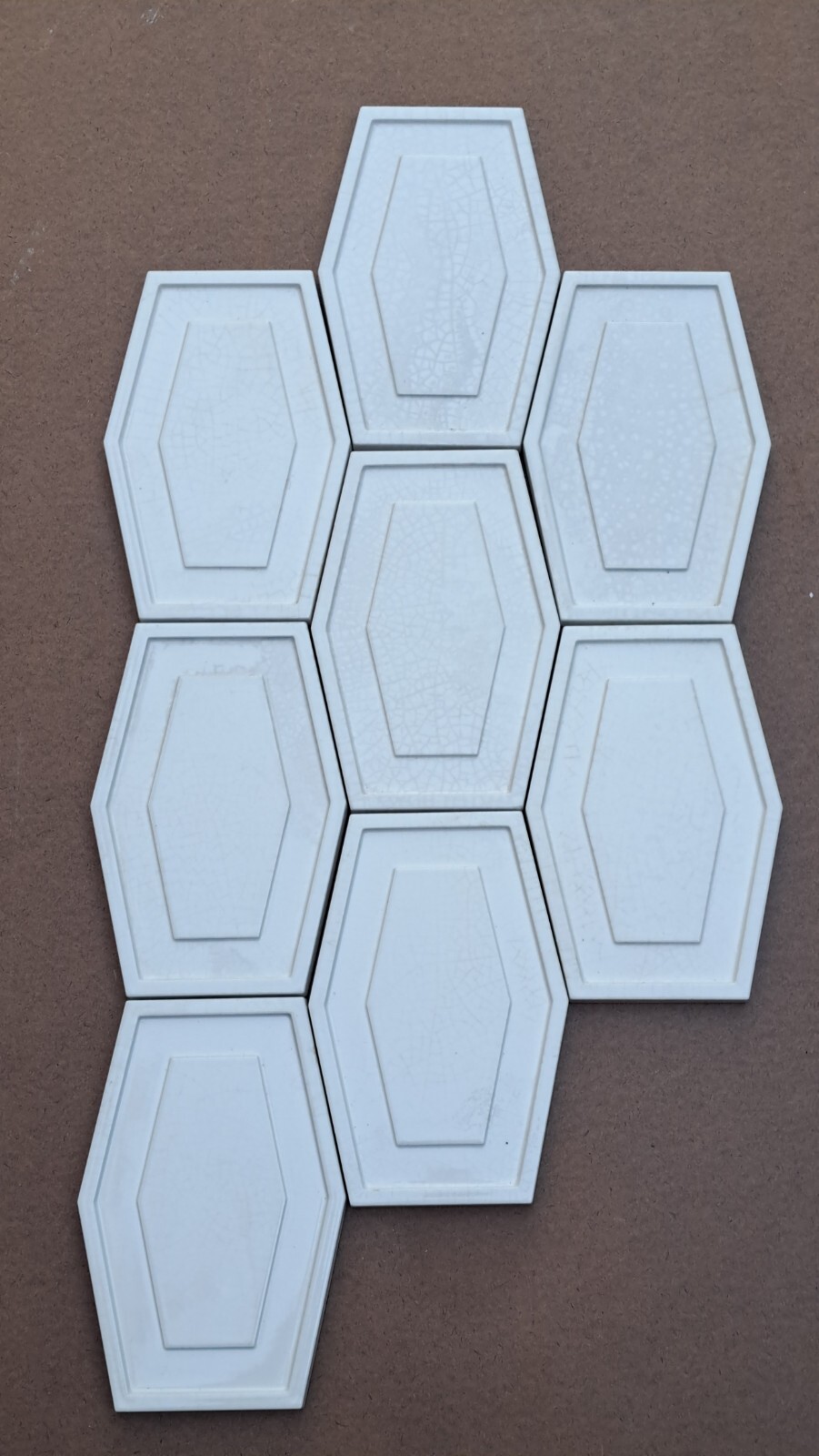 Walker Zanger Ceramic Tile Studio Moderne Plaster Gloss Crackle 1sf.=3 Tiles