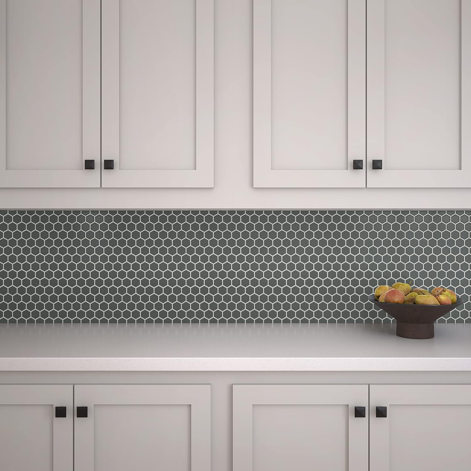 Matte Chalkboard/Gray 1.5″ Ceramic Hexagon Mosaic for Stylish Backsplashes