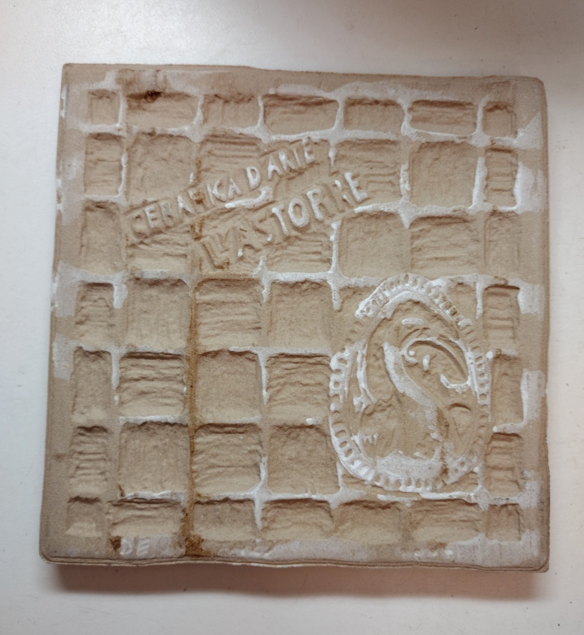 Italy Ceramica D’arte L’Astorre 5-7/8″ Made Imperfect Floor Tile Earth Color Vtg