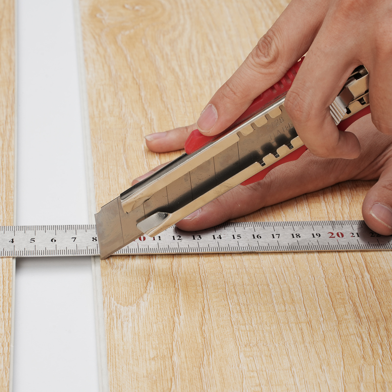 VEVOR Interlocking Vinyl Floor Tiles 10PCS 5.5mm Thick Natural Wood Grain