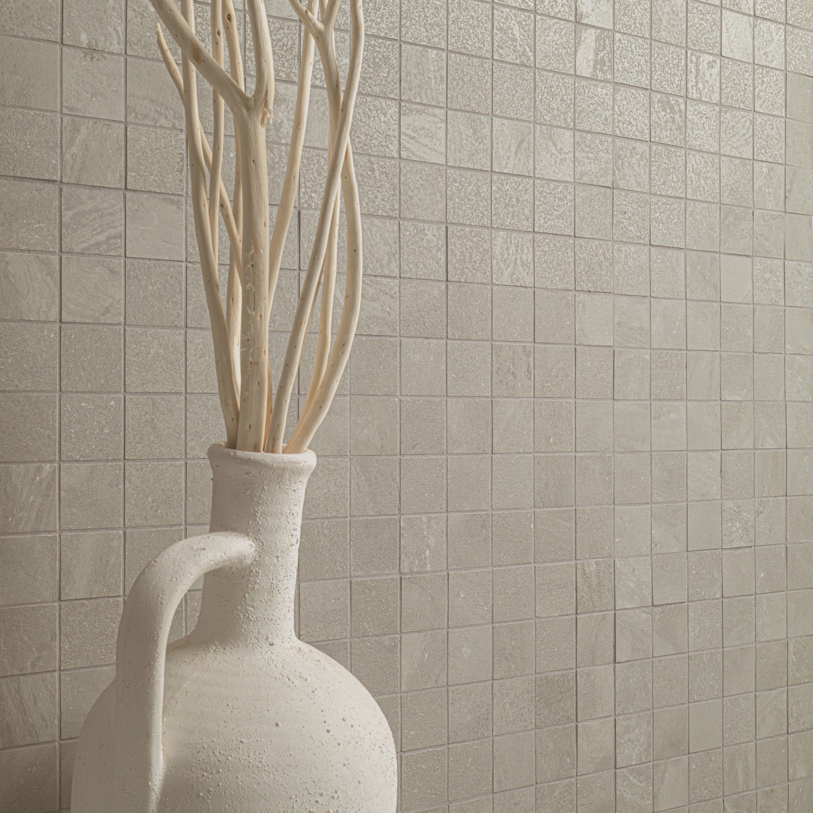 Ackland AKN-P-NO2X2SQ-CA Norrin Cinder 2 in. x 2 in. Quartzite – Off White