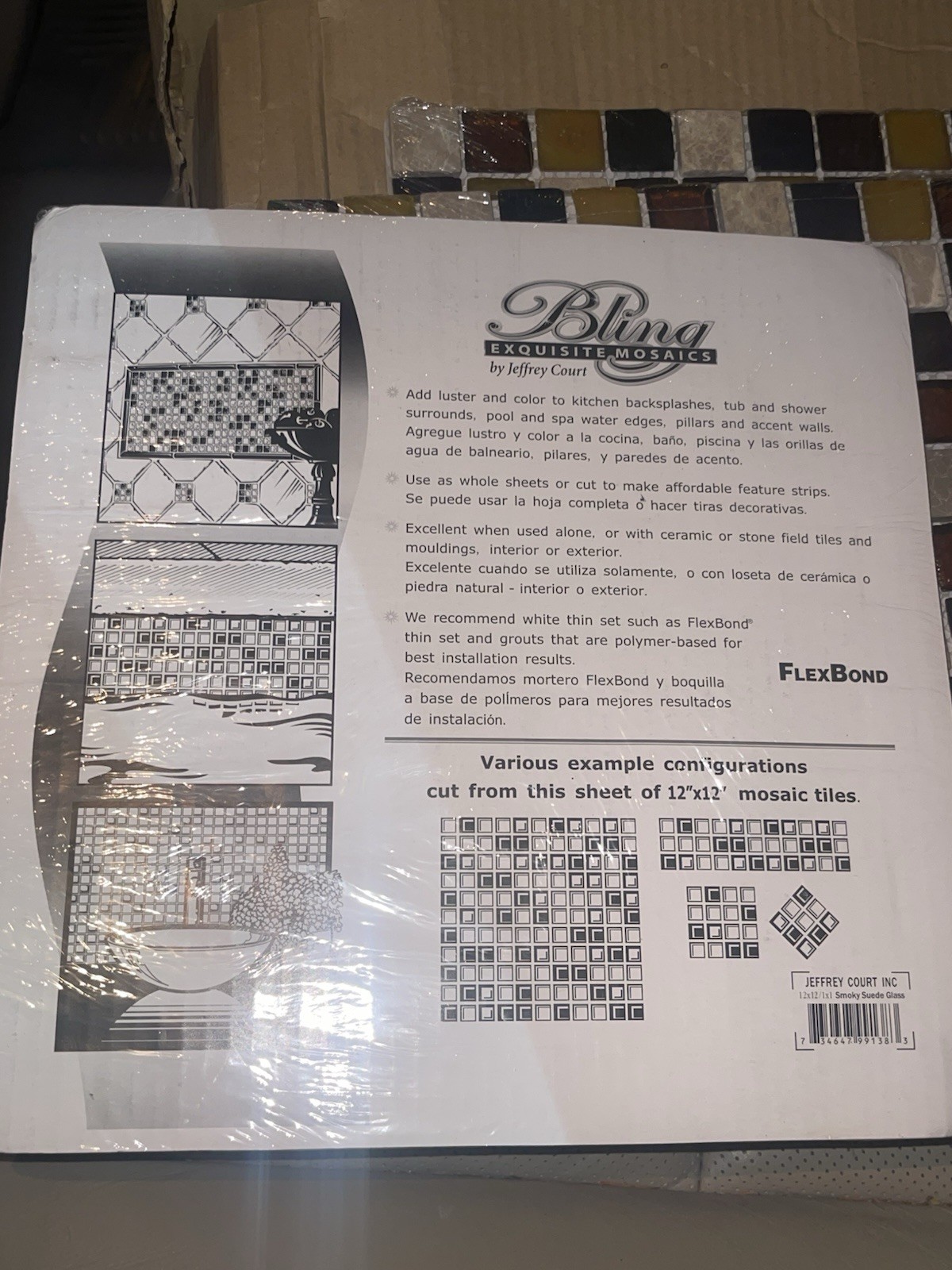 Jeffery Court Forged Iron Backsplash Tile – Lot of 6 Sheets – Glass & Stone