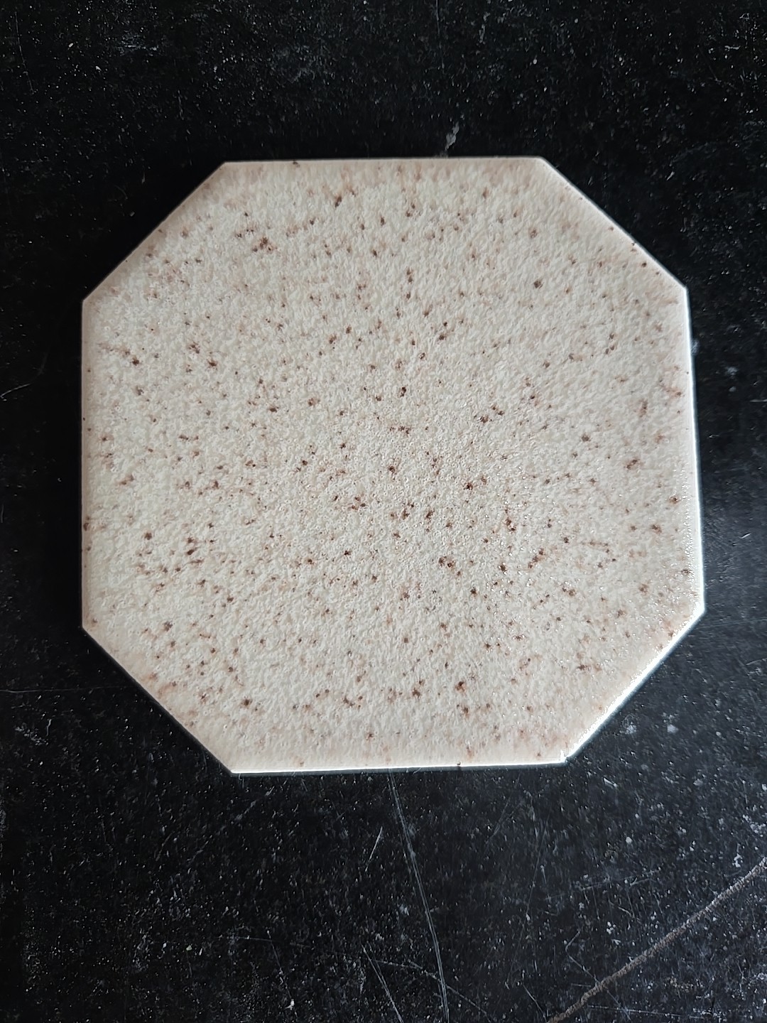 Vintage American Olean 4 1/4″ Octagon Self-spacing Buckwheat W/brown Specks