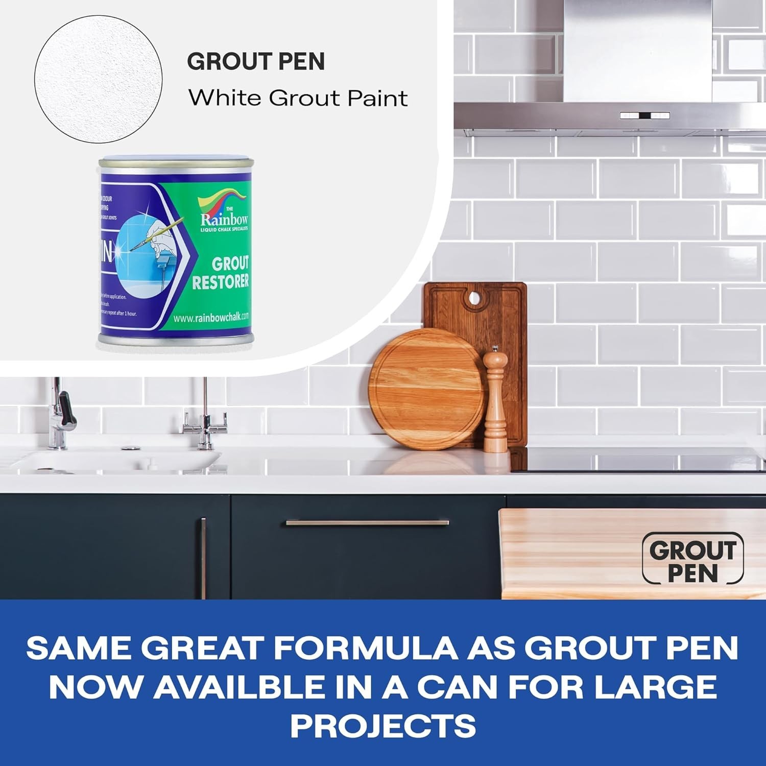 Grout Pen White Grout Paint: Waterproof Tile Paint Grout Refresh Restorer for…