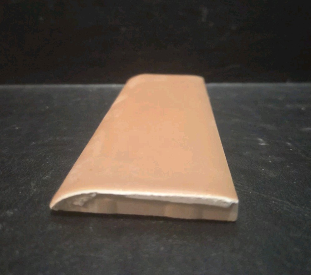 WENCZEL Vintage Ceramic Bathroom Bullnose Tile 2″ x 6″ PERISIAN BROWN 1950s