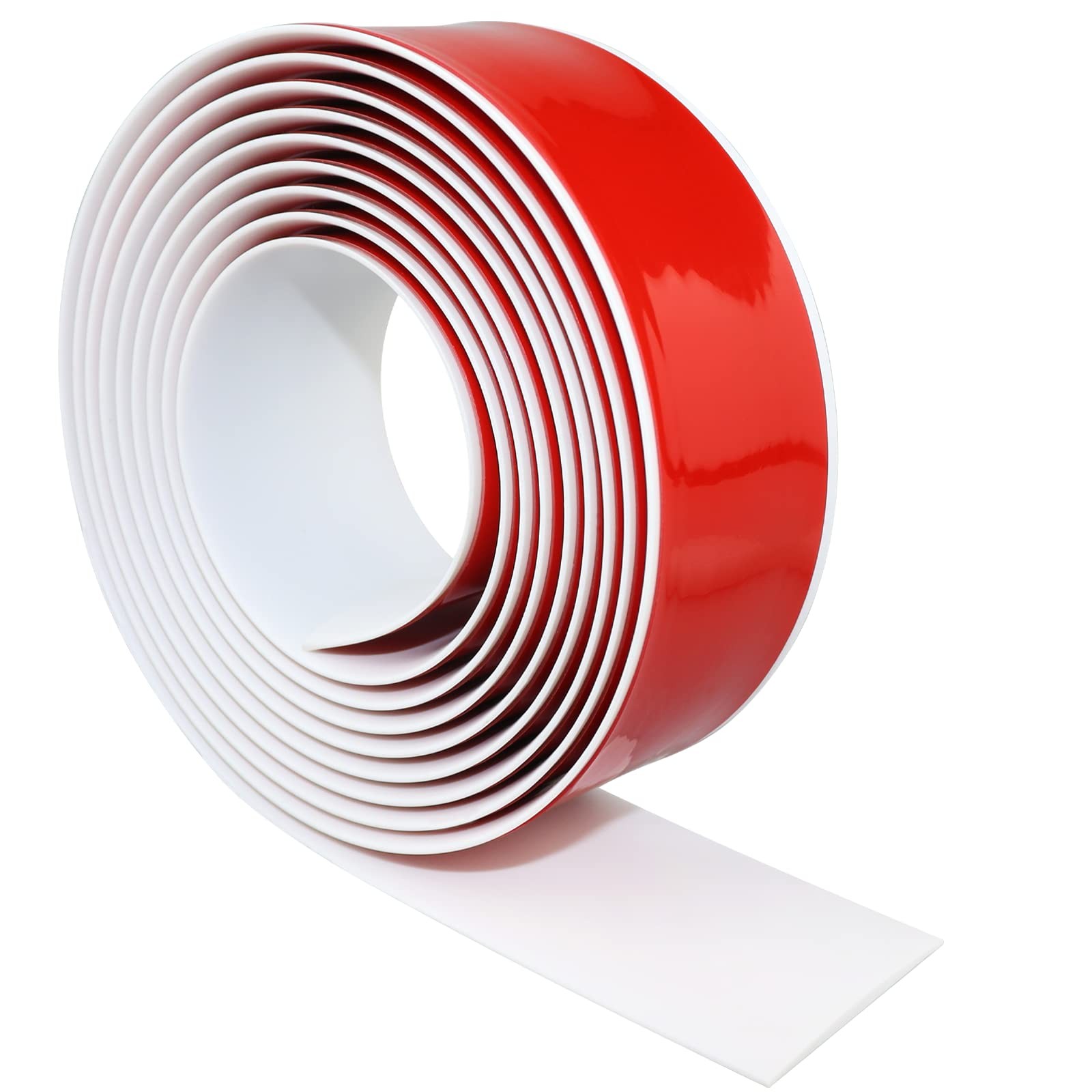Floor Transition Strip 2″ Self Adhesive Flat Vinyl Flooring 5cm, 10FT, White