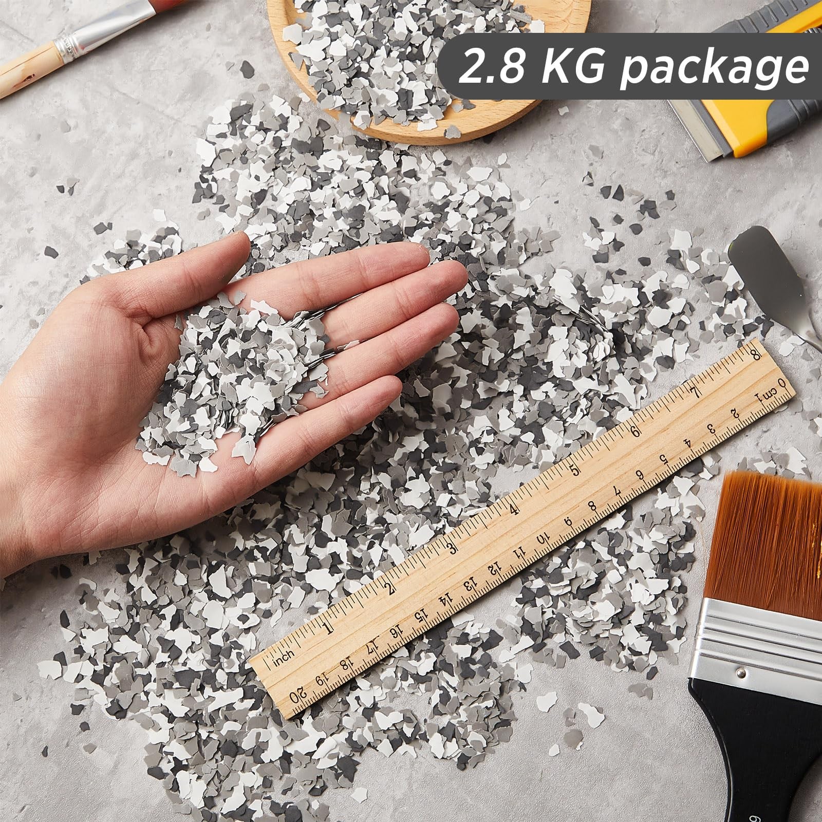 Taiyin 2.8 Kg/ 6.17 lb Blend Decorative Color Chips Epoxy Flakes for Garage Floo