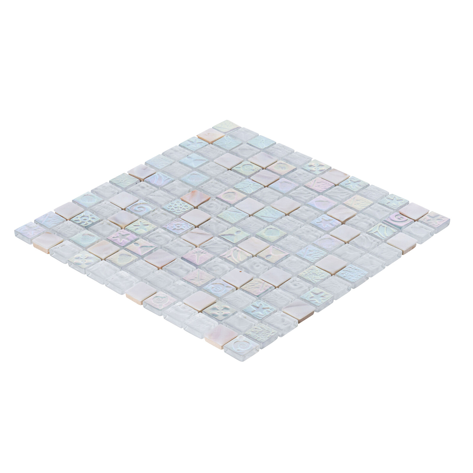 White Mother Of Pearl Shell Iridescent Glass Mosaic Tile Kitchen Bath Backsplash