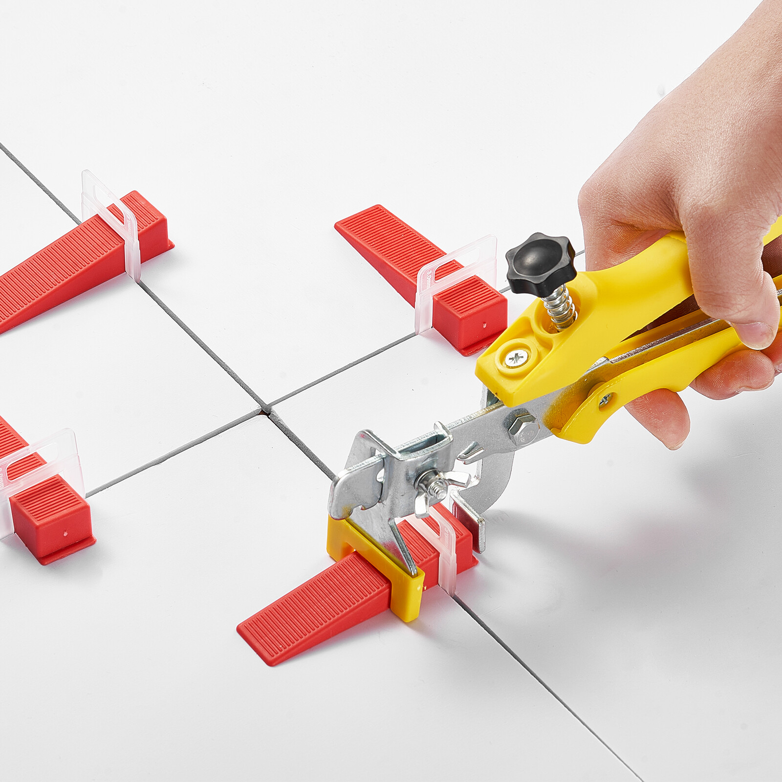 Tile Leveling System 1/8″ (3 mm) 700pcs Tile Spacers+200 Reusable Wedges 1 Plier