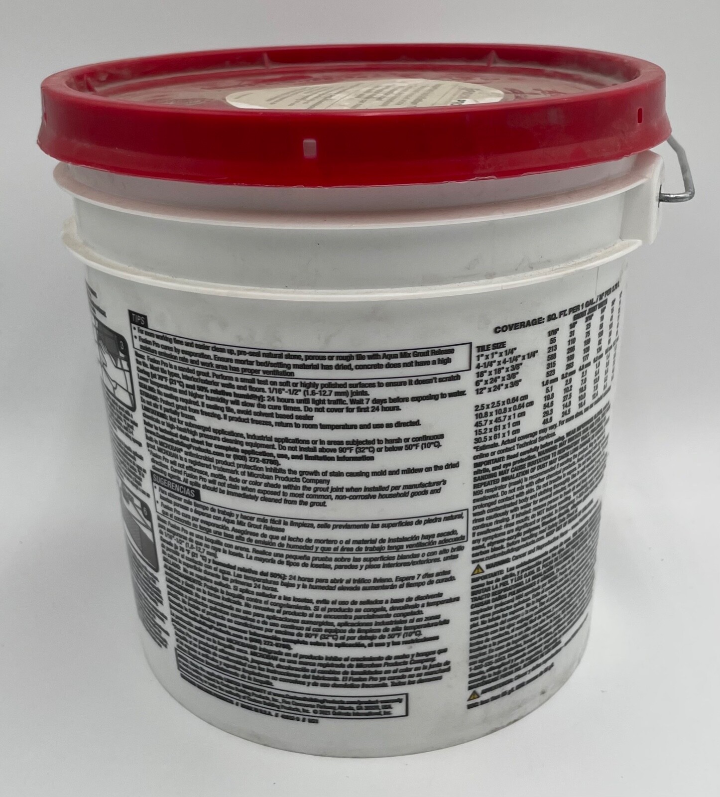 Fusion Pro Single Component Stain Proof Grout – #115 Platinum 1 Gallon NEW