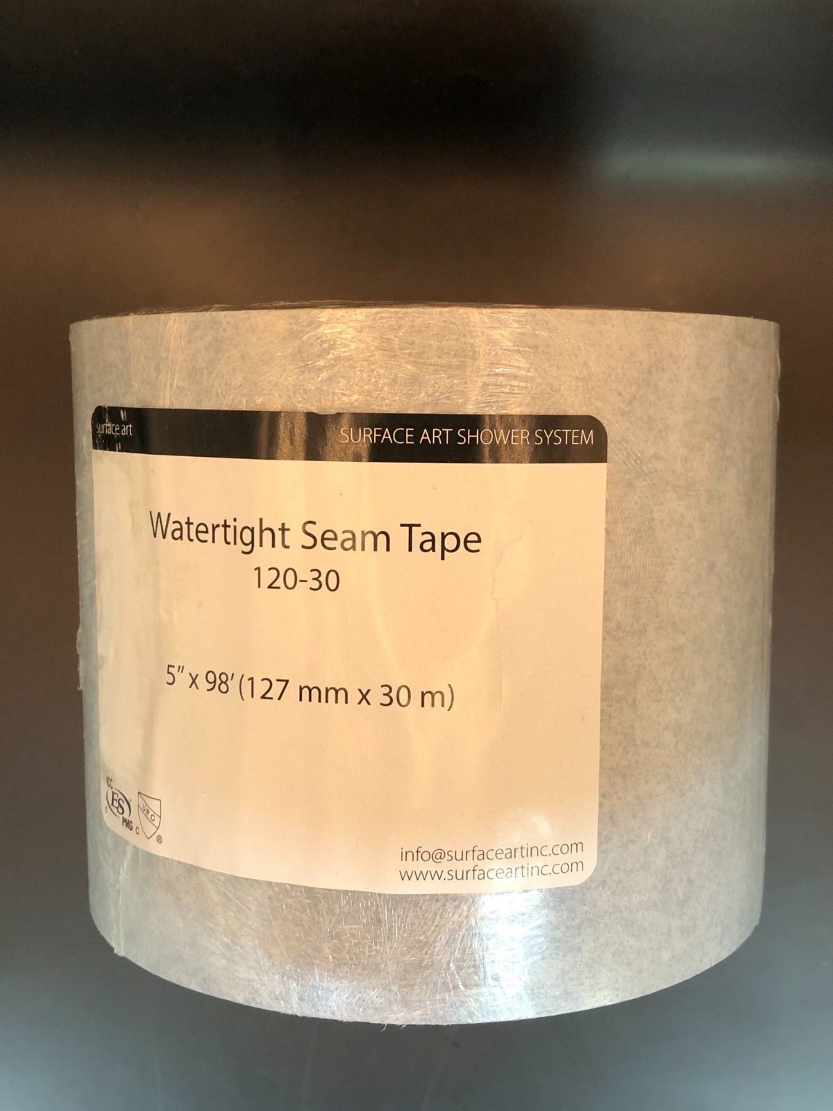 Surface Art Watertight Seam Tape 5″ X 98’ Shower Waterproofing Membrane