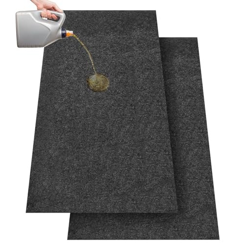 Pcs Oil Spill Mat Set (36″×60″) – Complete Garage Floor Protection – Front & 2