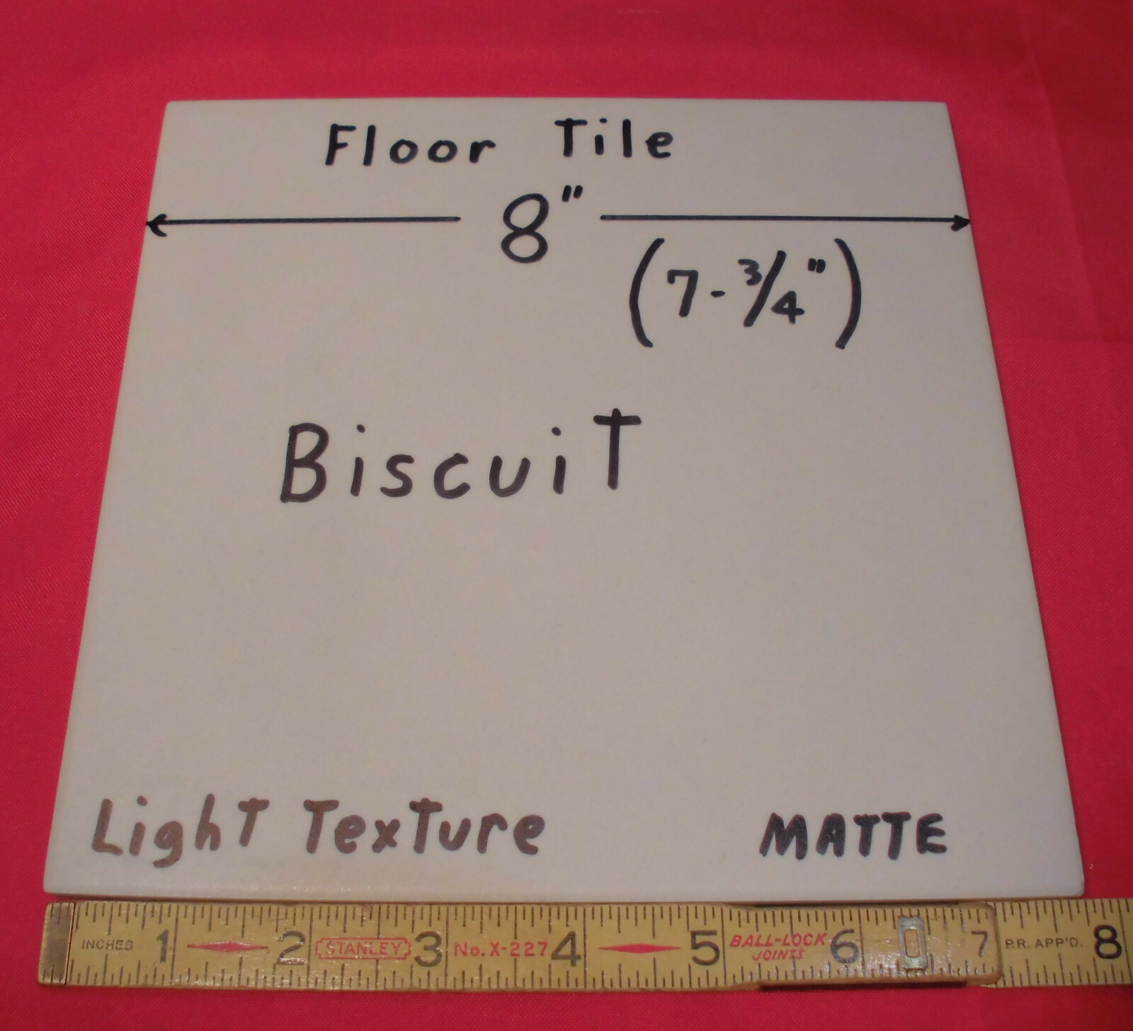 1 pc. *Biscuit Color* Porcelain-Ceramic Floor Tile: American Olean 8″ X 8″ NEW