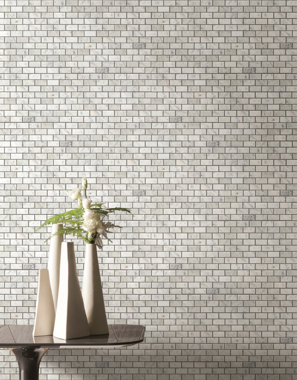Simple Tile – Marble Mosaic Tile “1”X2″ Brick Collection” Carrara White Polished