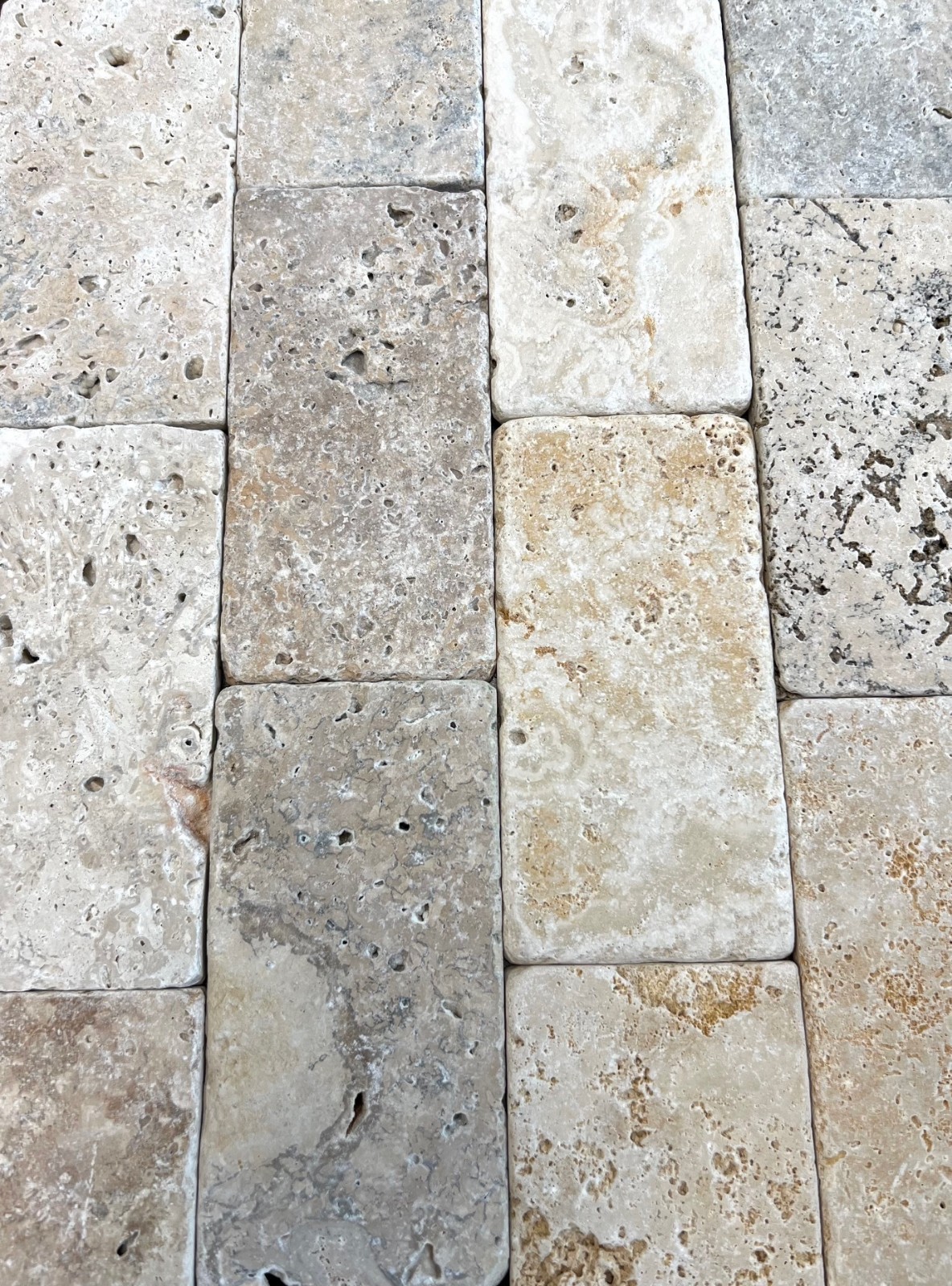 Antico Rustic Mix 3×6 Tumbled Aged Travertine Tile Floor Wall (Sold per SF) Bath