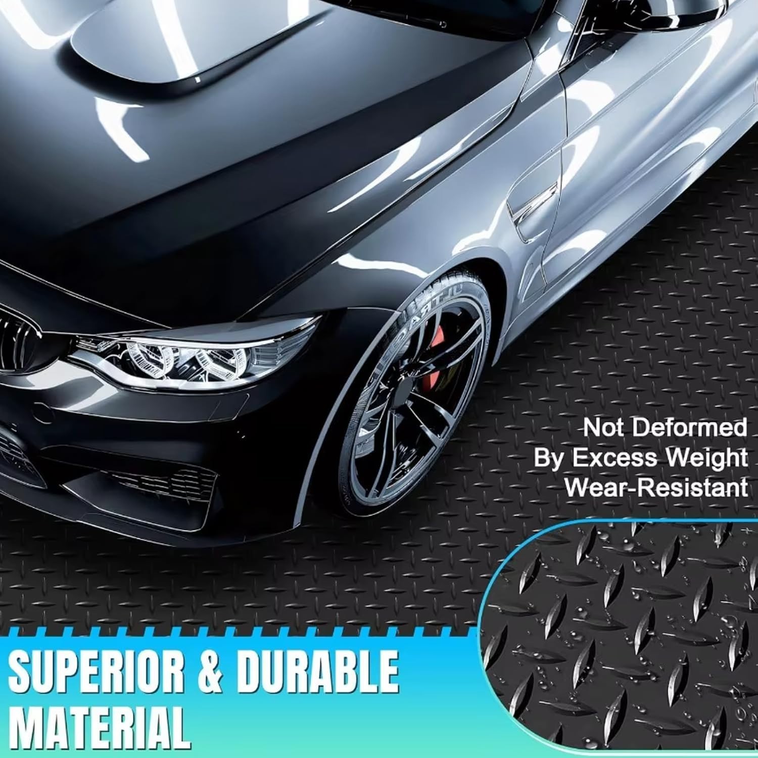 Durable 4×8 FT Rubber Flooring Roll – Easy Clean Waterproof Anti-Slip Material