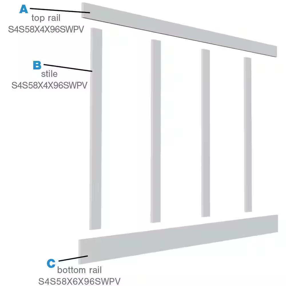 5/8 In. X 96 In. X 32 In. Expanded Cellular PVC Classic Shaker Moulding Kit (For