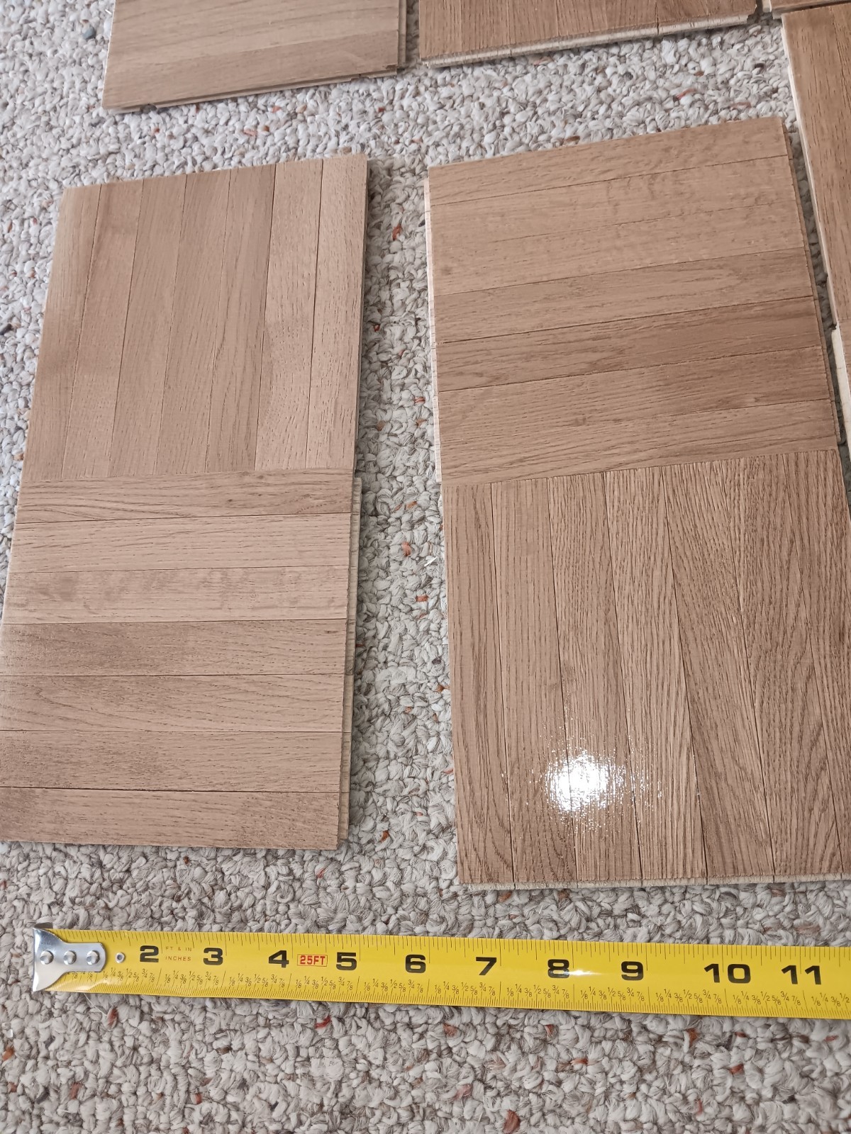 22 + Square Feet Bundle WHITE OAK 7 finger Parquet Flooring – Topflor 1/2 tiles