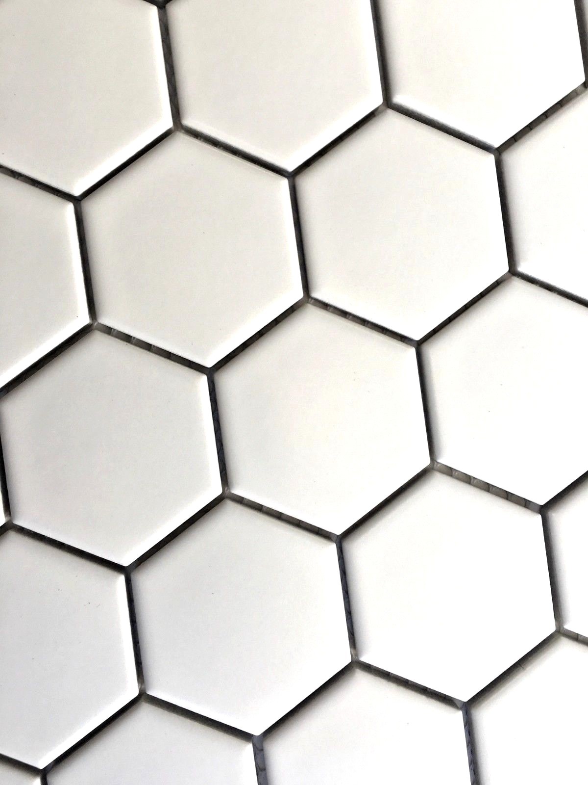 White 2″ Hexagon Glazed Matte Porcelain Mosaic Floor Wall Backsplash Kitchen