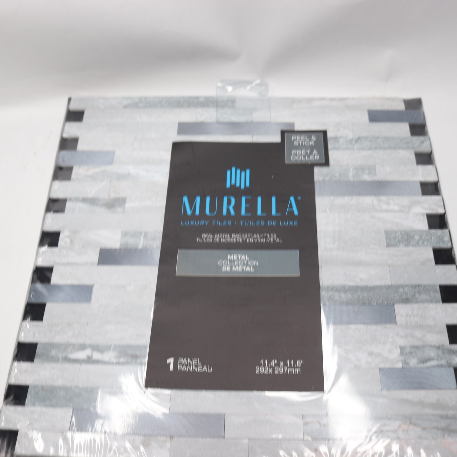 Murella Multi-Finish Metal Marble Look Linear Mosaic Wall Tile