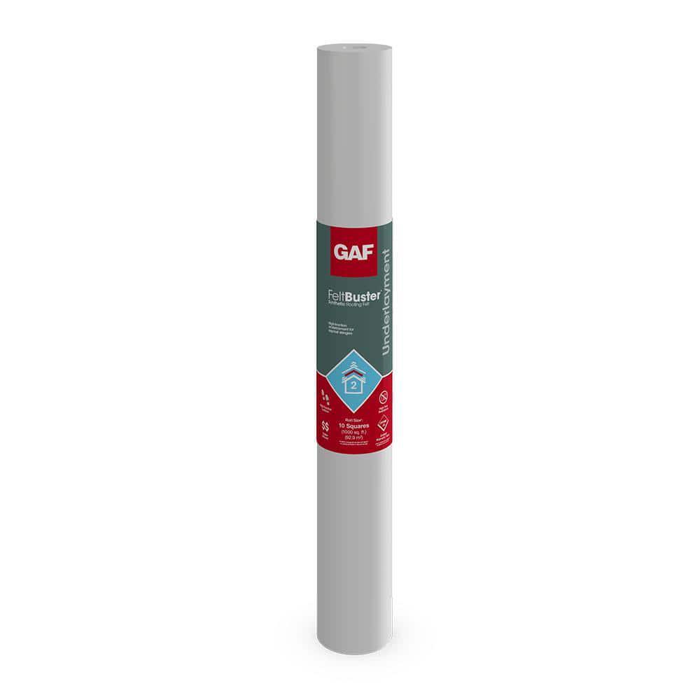 GAF Roofing Underlayment Roll FeltBuster Synthetic Tear-Resistant 1000 sq. ft.