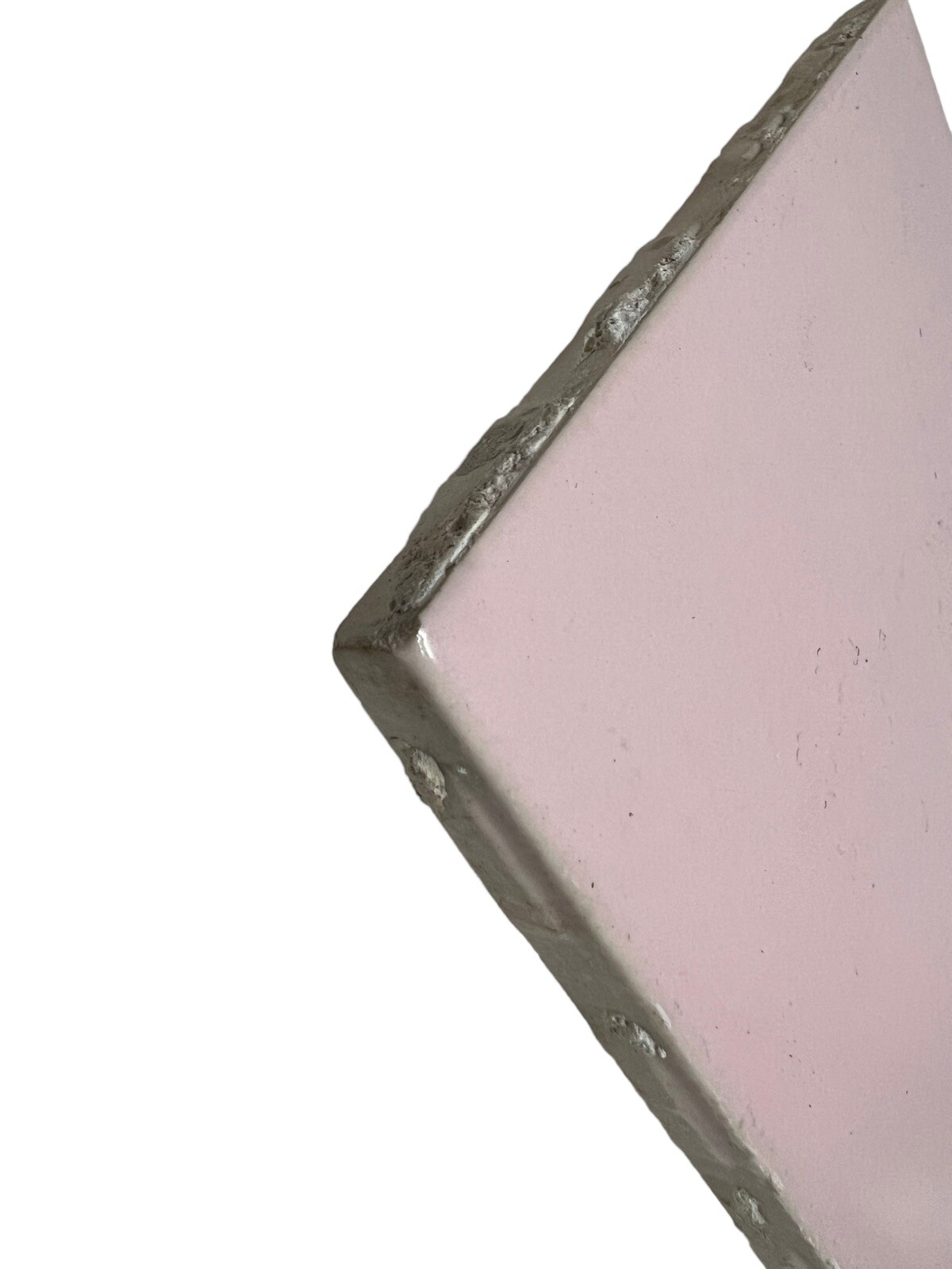 10 Vtg Pink Porcelain Ceramic Tile 4 1/4″ Sunset Exacto Spacer Tile USA Flaws -J