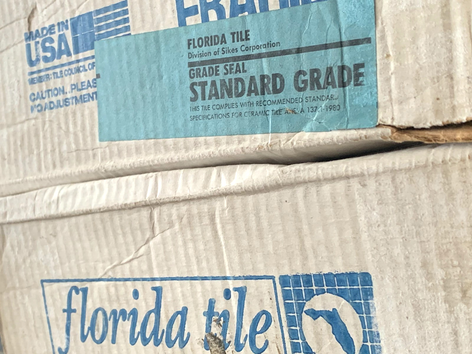 New Vintage Florida Ceramic Tile French Provincial 4 3/8″ x 4 3/8″ Matte