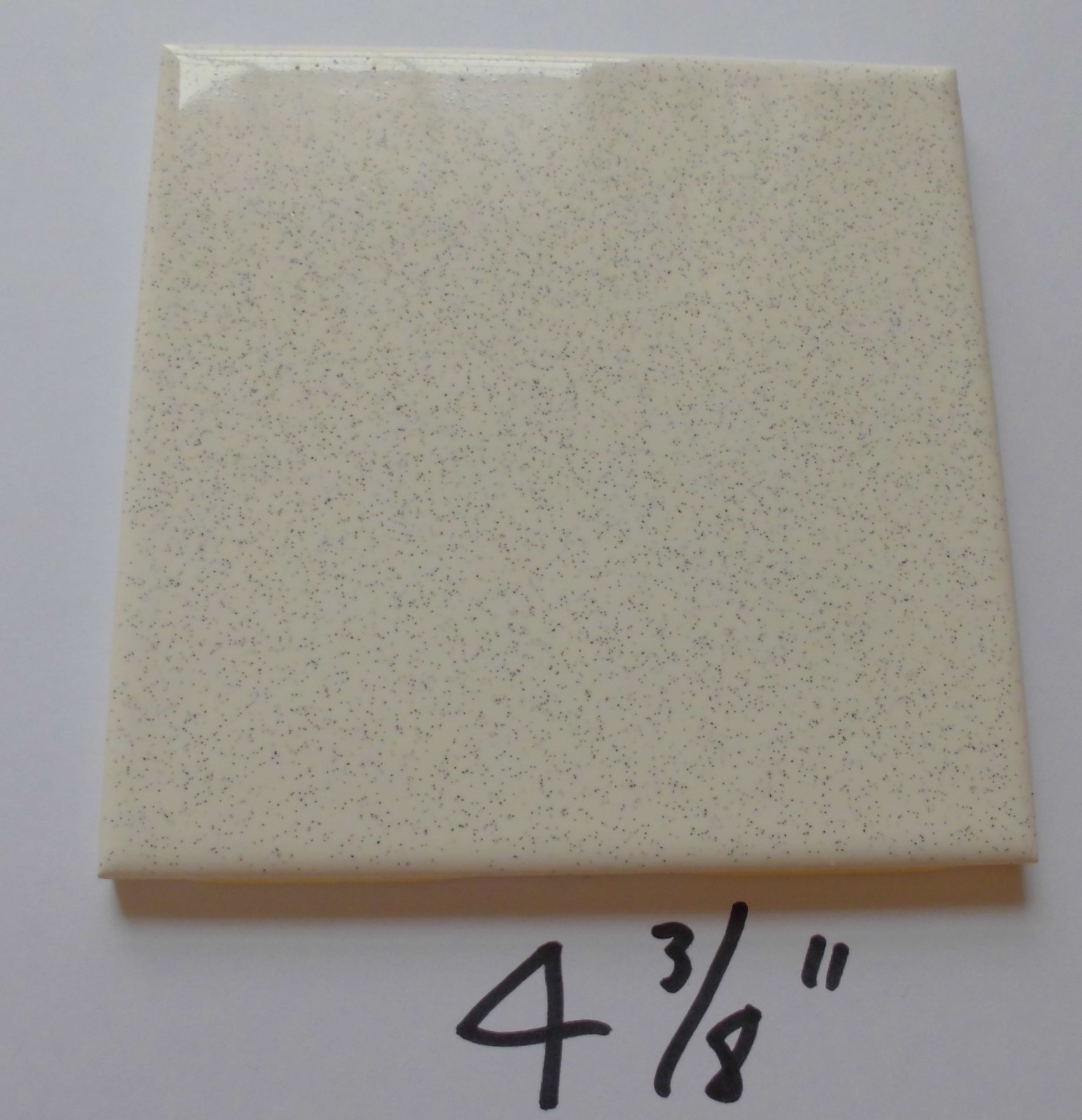 1 pc. Vintage 4-3/8″ Salt & Pepper Glossy Ceramic Tile by ATCO Made USA NEW