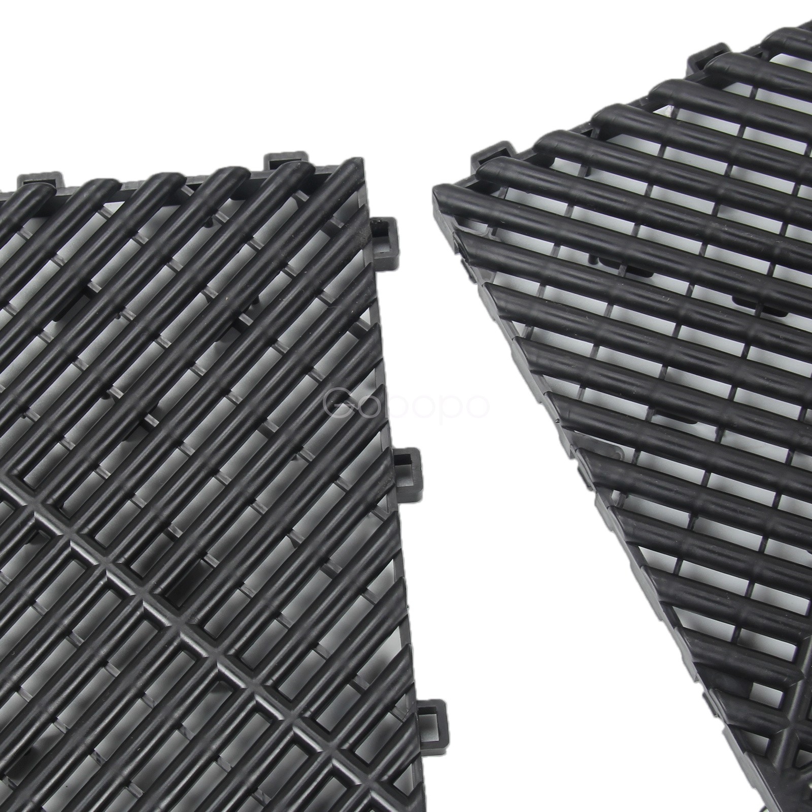 50pcs Black Garage Floor Tile 15.75*15.75″ Interlocking Garage Flooring Mats