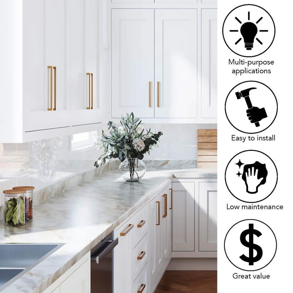 Hampton Bay Drama Marble Endsplash Kit Eased Edge Loose Backsplash