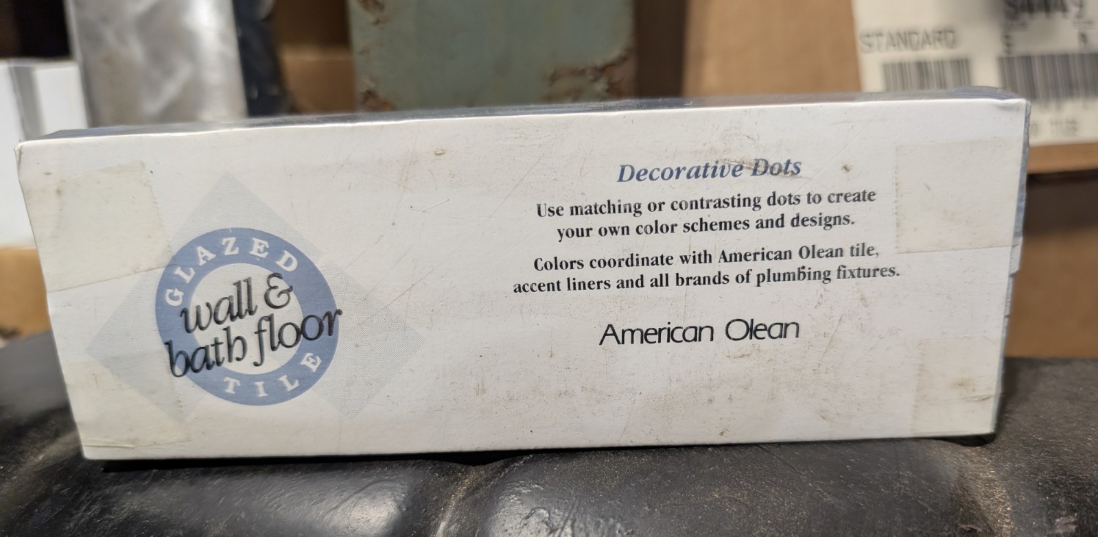 American Olean 0032 Dk Wedgewood Blue 1 3/8″ ceramic tile Dot pack of 40 pieces