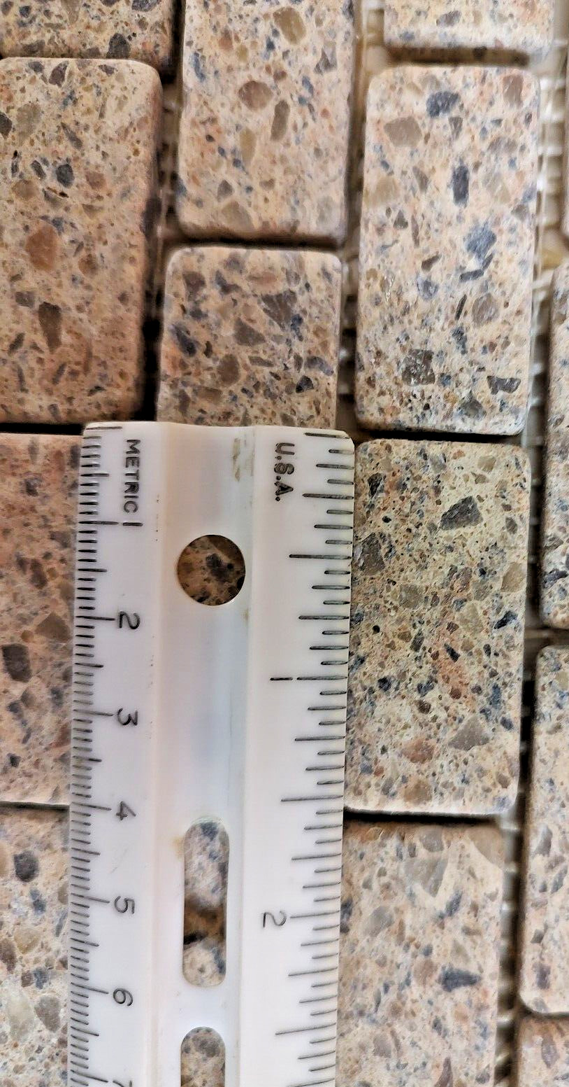 2 Silestone quartz mosaic tile sheets 6″ x 13″