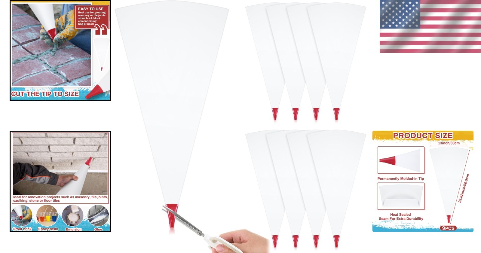 Tear-Resistant Grout Bag for Installation Work