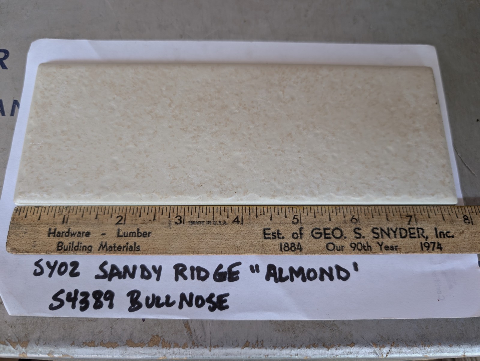 2 pcs American Olean Ceramic Tile Sandy Ridge series “Almond” SY02 3×8 Bullnose