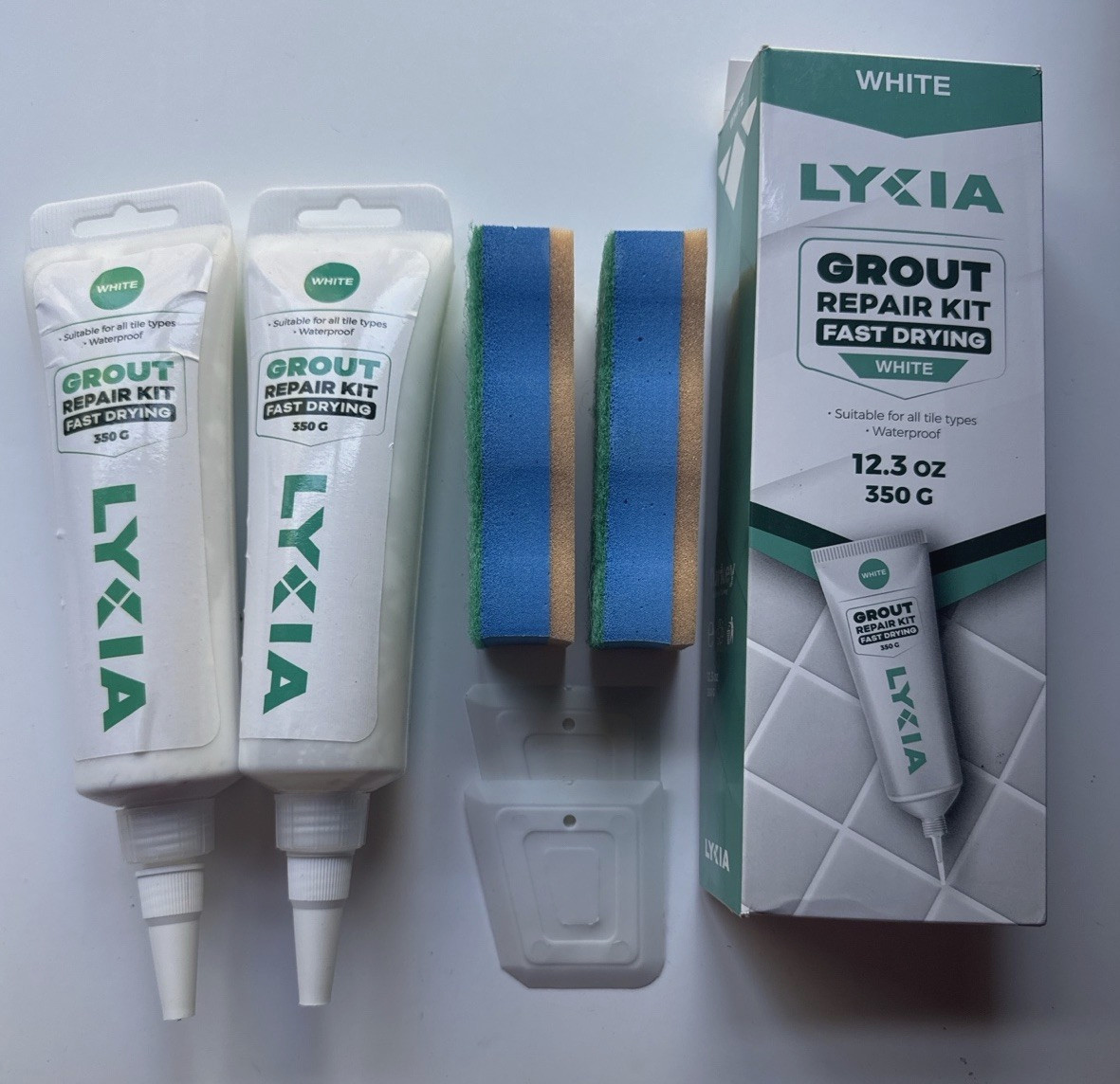 2 Pack Waterproof Tile Grout Repair Filler White Fast Drying Squeeze Tube NEW