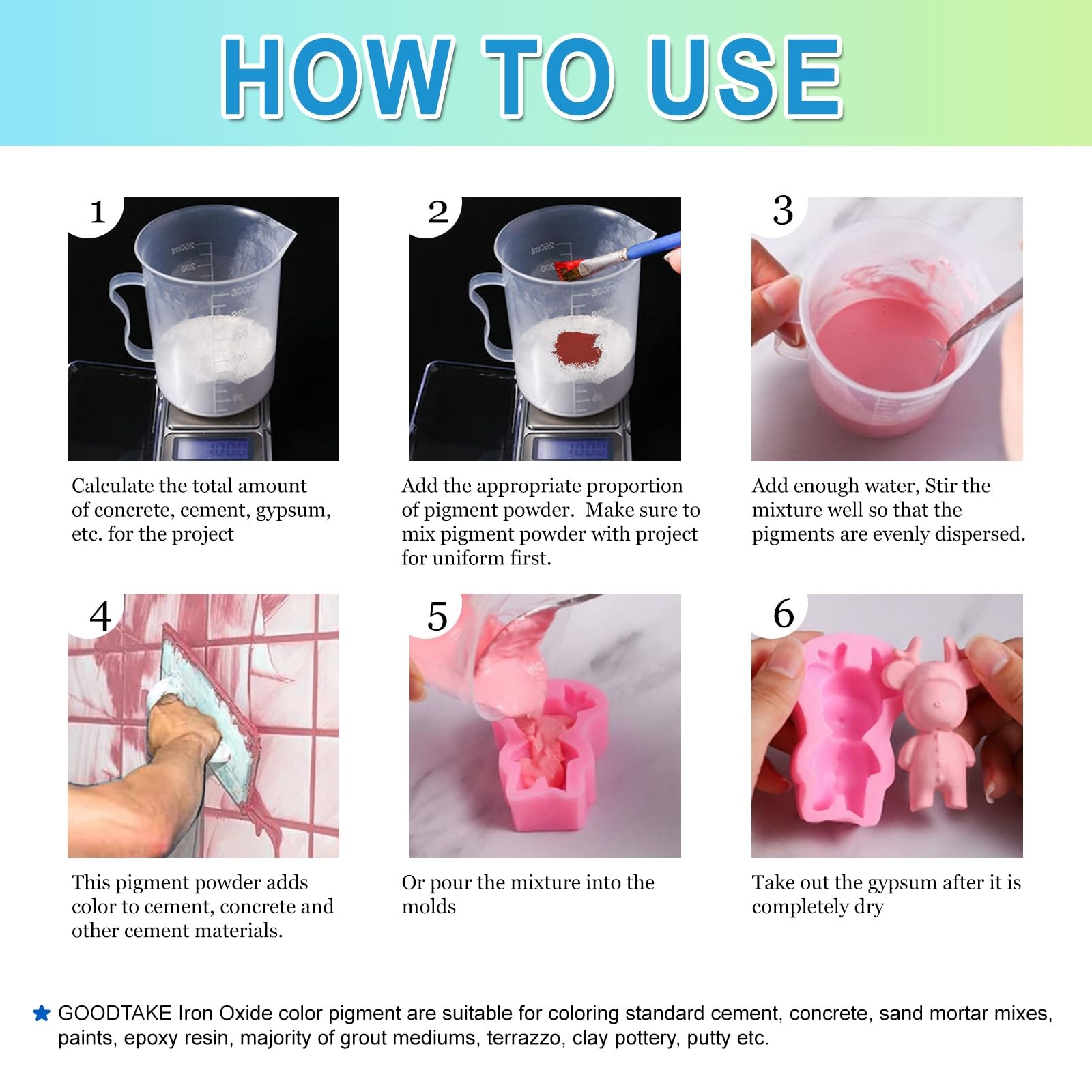 Concrete Pigment – Wine Red Iron Oxide Powder, Cement Color Dye for Tile, Pai…