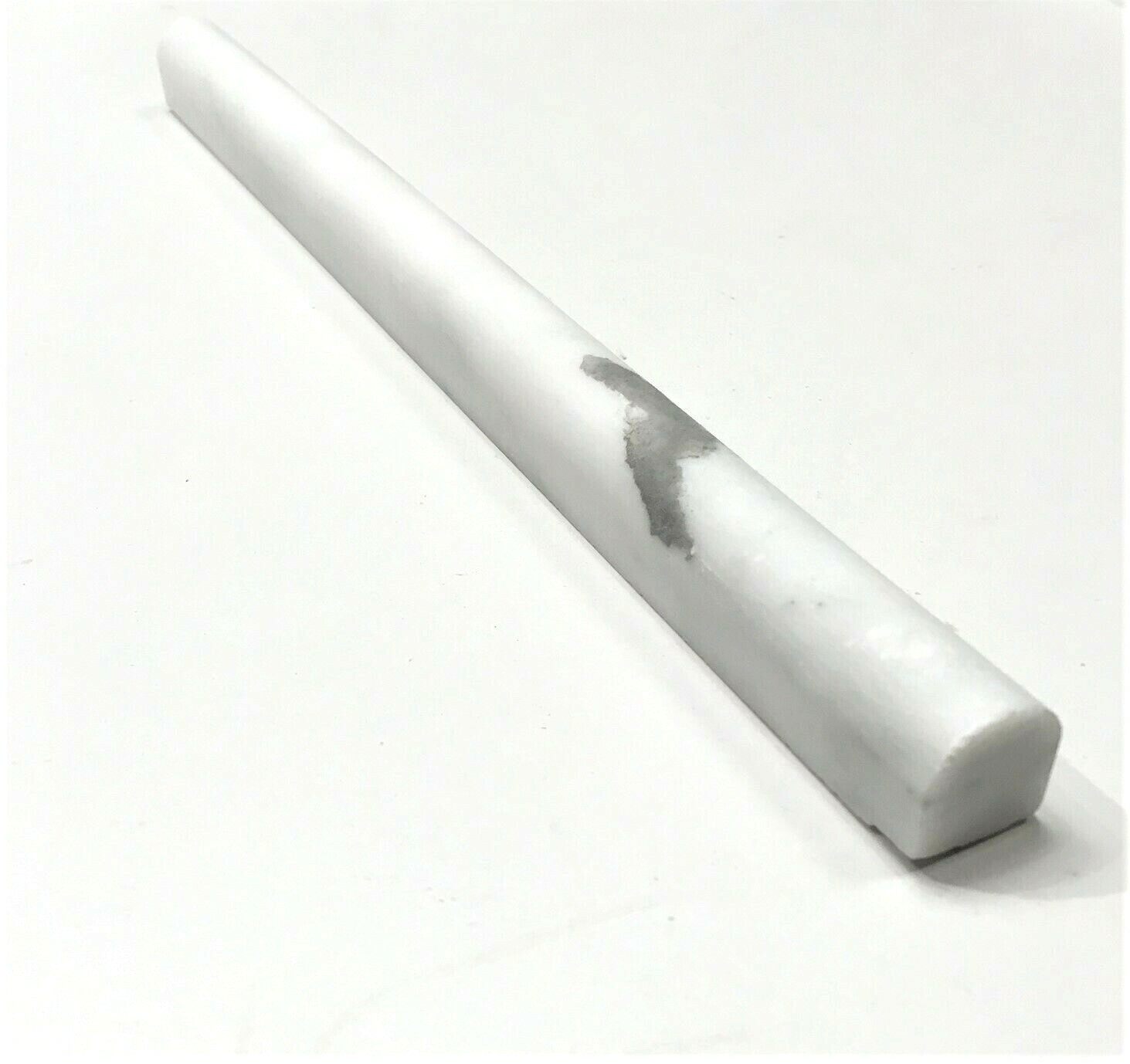 3/4″X12″ Calacatta Marble ChairRail Pencil Molding Liner Wall Trim Piece