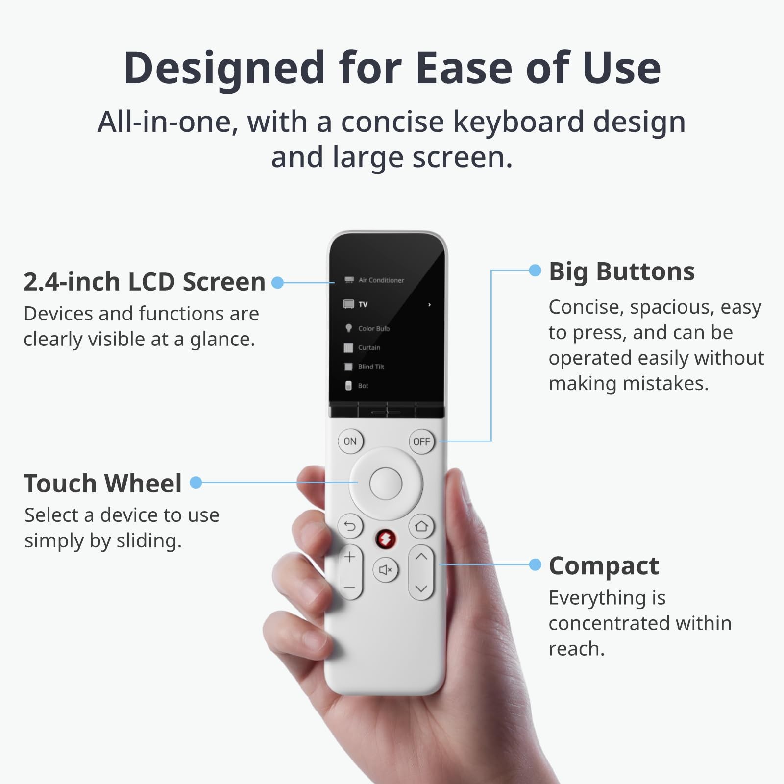 SwitchBot Universal Remote Control with Hub Remote+Hub Mini, White