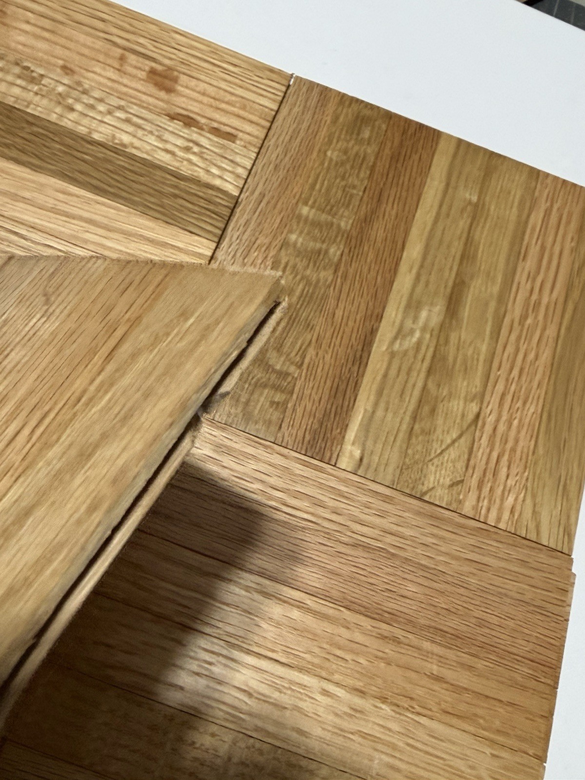 Oak Parquet Flooring COLOR TILE NATURAL 6x6x5/16: 20 Tiles (5 Sq Ft)
