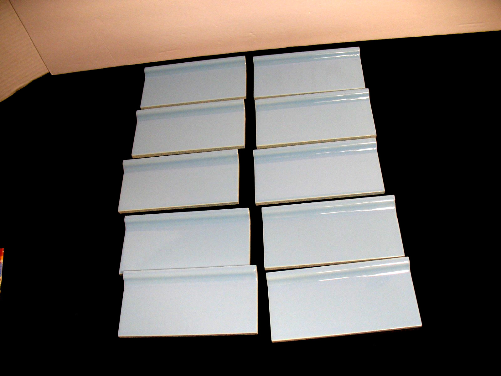 WENCZEL COVE BASE TILE LIGHT BLUE 6×3 inches IMPERFECT LOT OF 10 CRAFTS MOSAICS