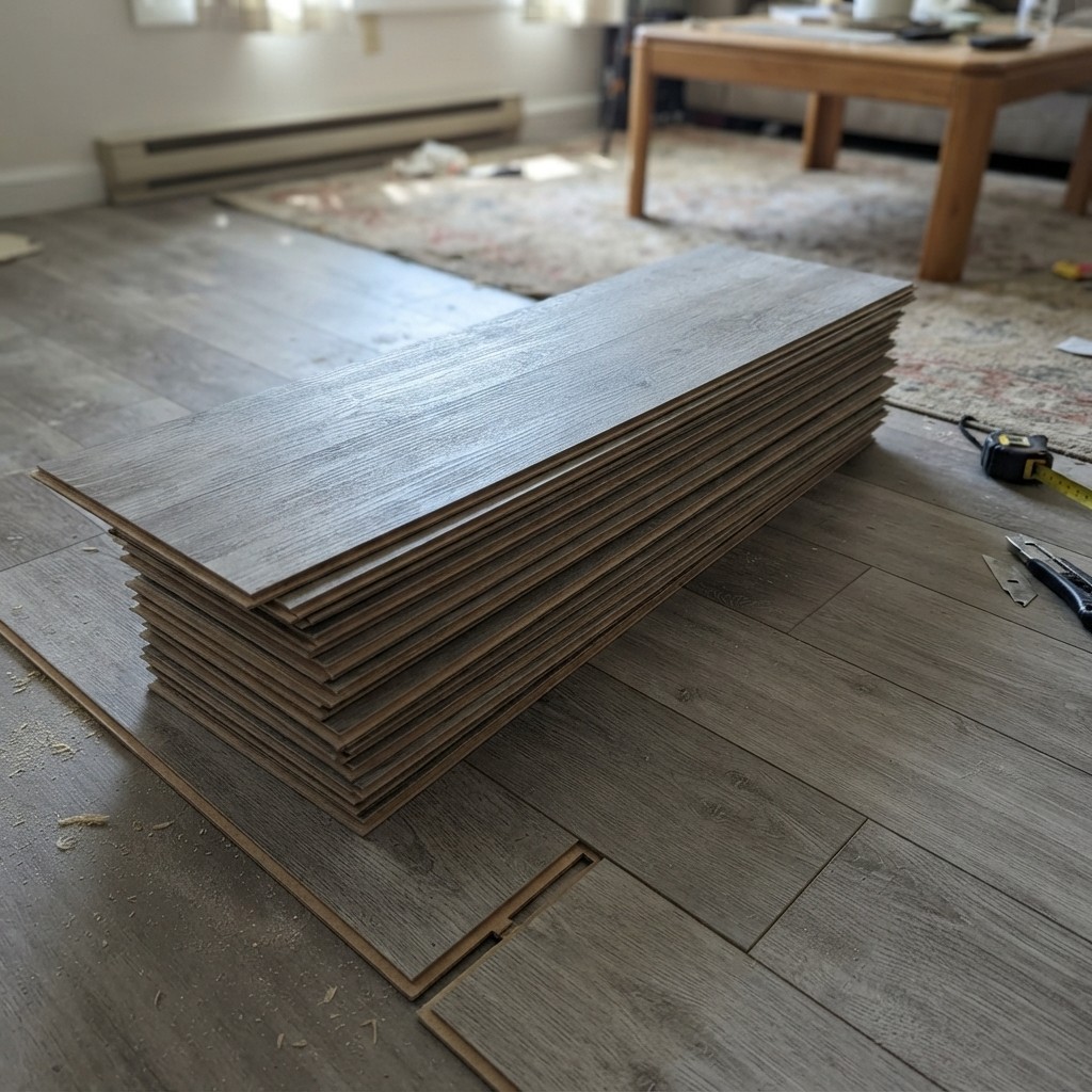Easy DIY Light Grey Oak Vinyl Peel and Stick Planks – 10-Pack Flooring