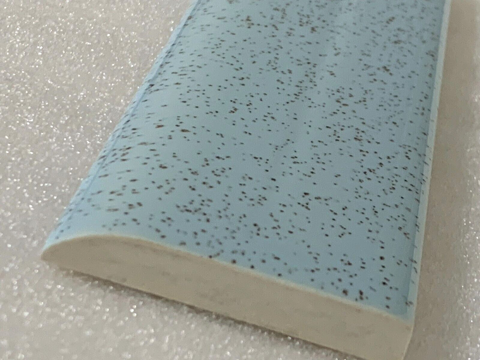 Vintage Stylon ceramic Stardust Blue 2″ x 6″ Flat Surface Bullnose Gloss *2*pcs