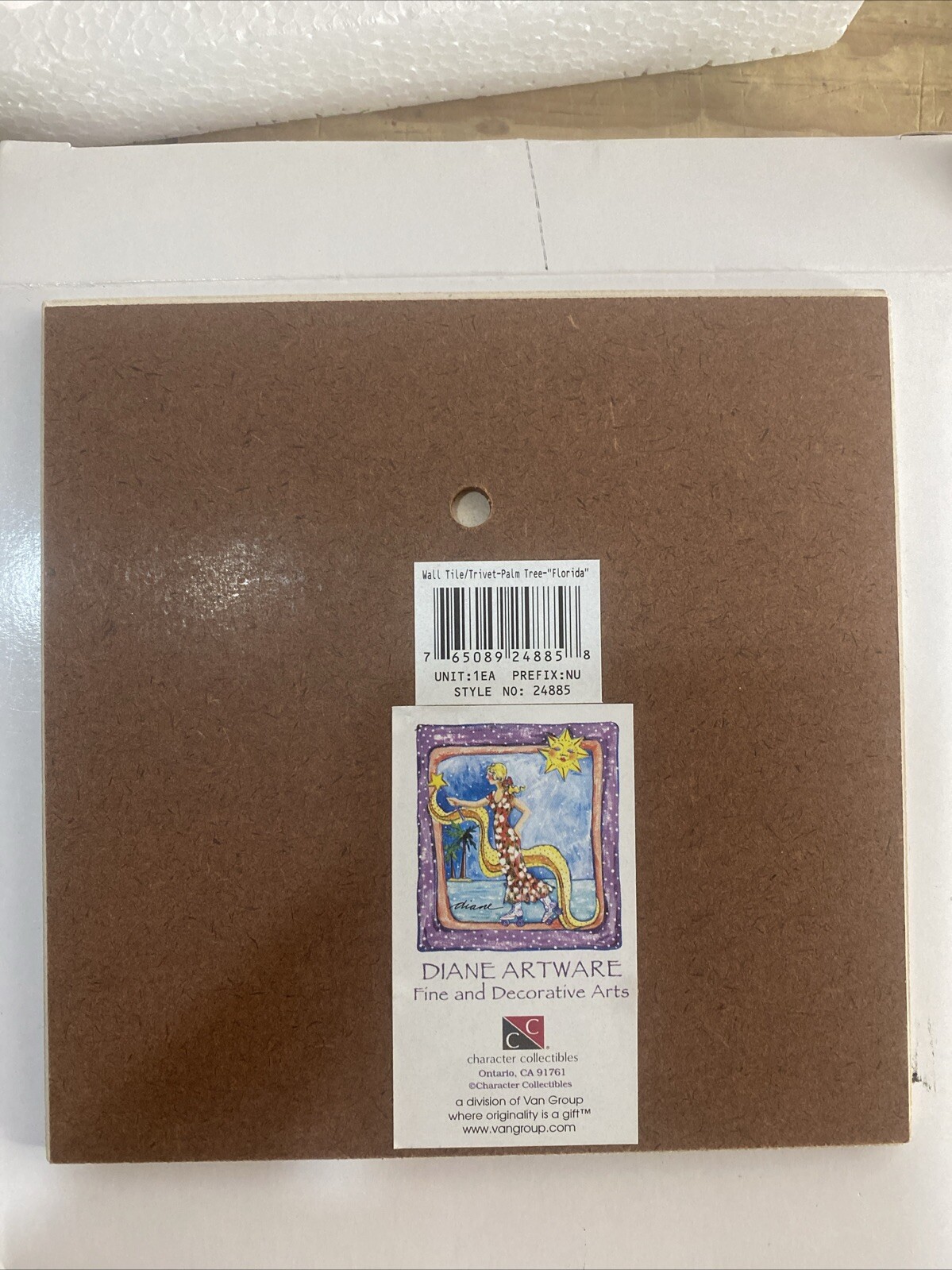 Diane Artware Wall Tile Trivet Palm Tree Florida FL 6″ x 6″ NEW – QUANTITY
