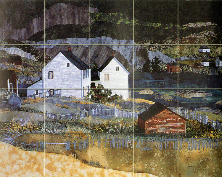 Art Countryside Colorful Mural Ceramic Backsplash Bath Tile #1561