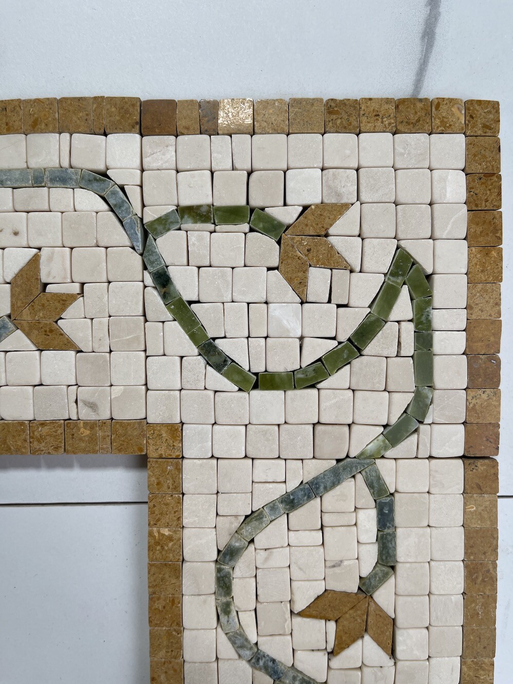 B4665CT Marble Mosaic Border Decorative Accent Tile Edera Antique 4×4 Tumbled