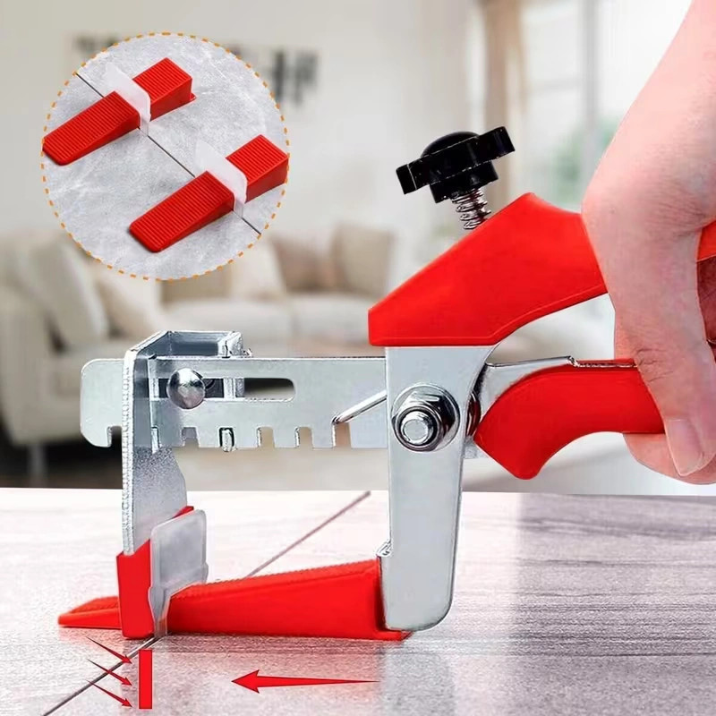 Tile Leveling System with Tile Plier, Tile Spacers Clips and Reusable Wedges