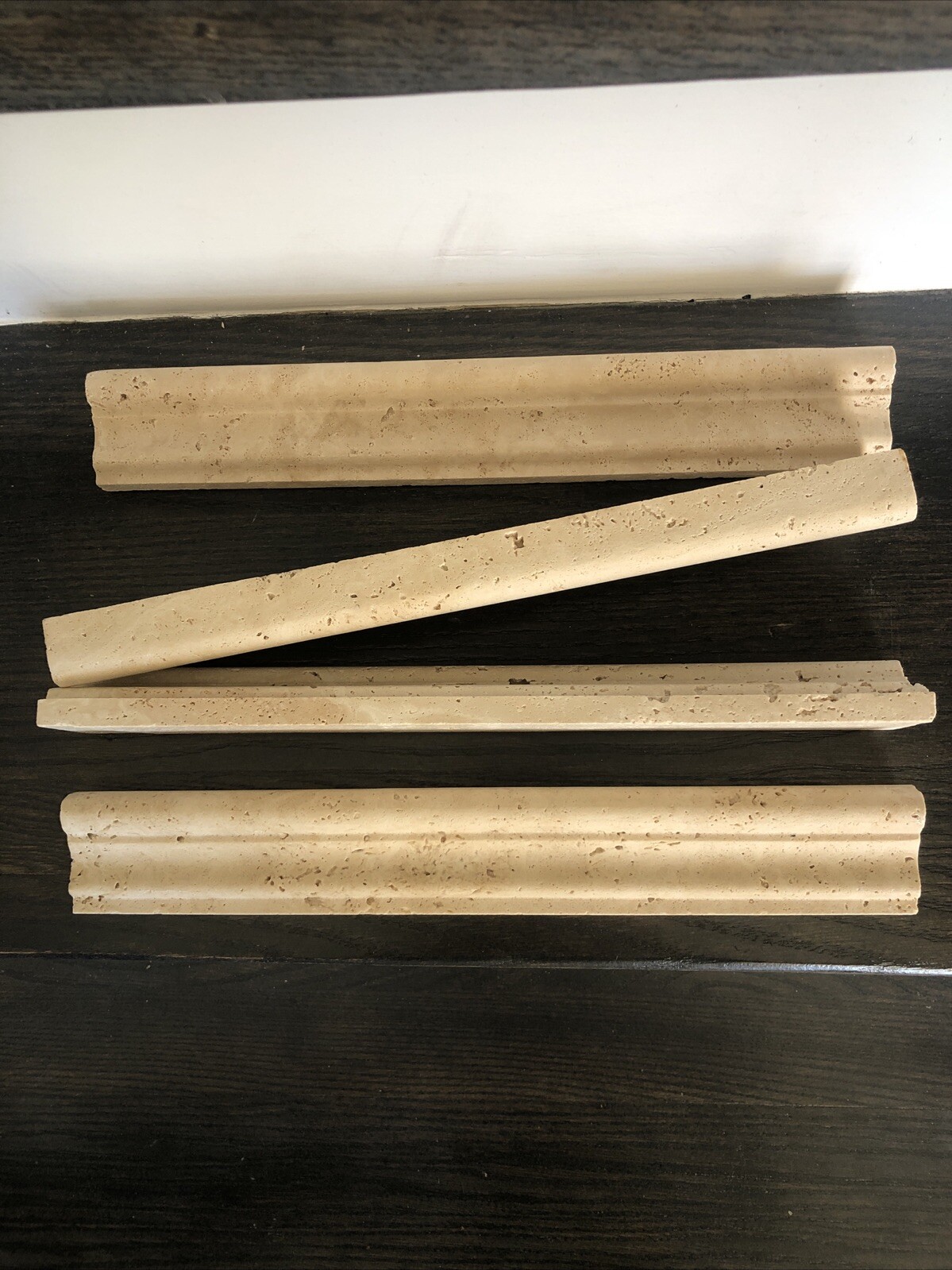 Travertine Chiarro Crown Molding 12″ Chair Railing